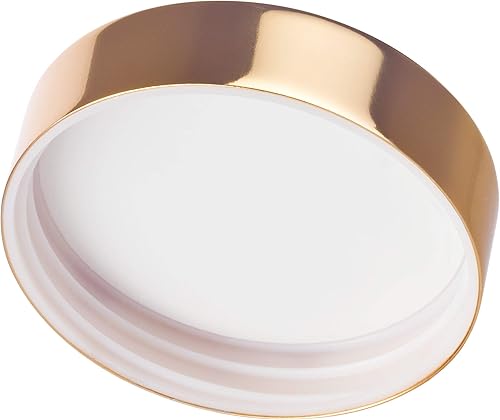 Miniatura 5 de Tarro recargable de plástico PET ámbar de 6 onzas con tapa de metal dorado (paquete de 12)