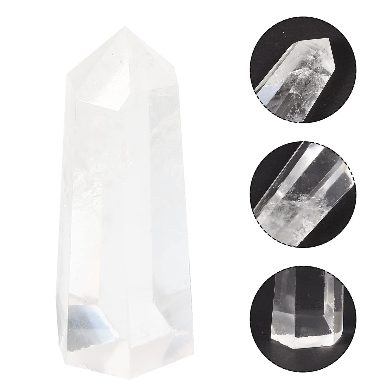 MAGICLULU 5 Stück Natürlicher Weißer Kristall Sechs Edelsteine Chakra-stein Kies Leuchtende Steine Panzer Kristalle Schüssel Haustier Halter Pflanzen Stern Leuchtende Felsen