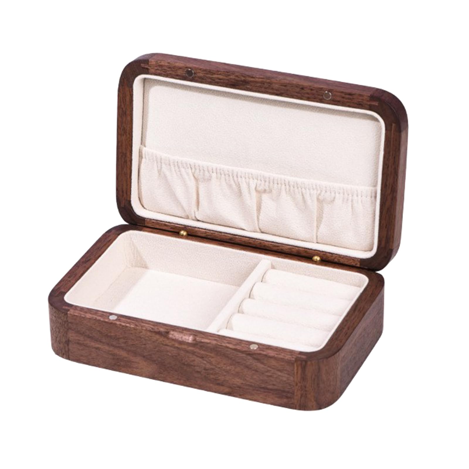 Msioytog A Practical Sturdy Wood Jewelry Storage Casket Portable Ccessory For Organizing Various Ornaments Home Organization Multifunctional Organizers