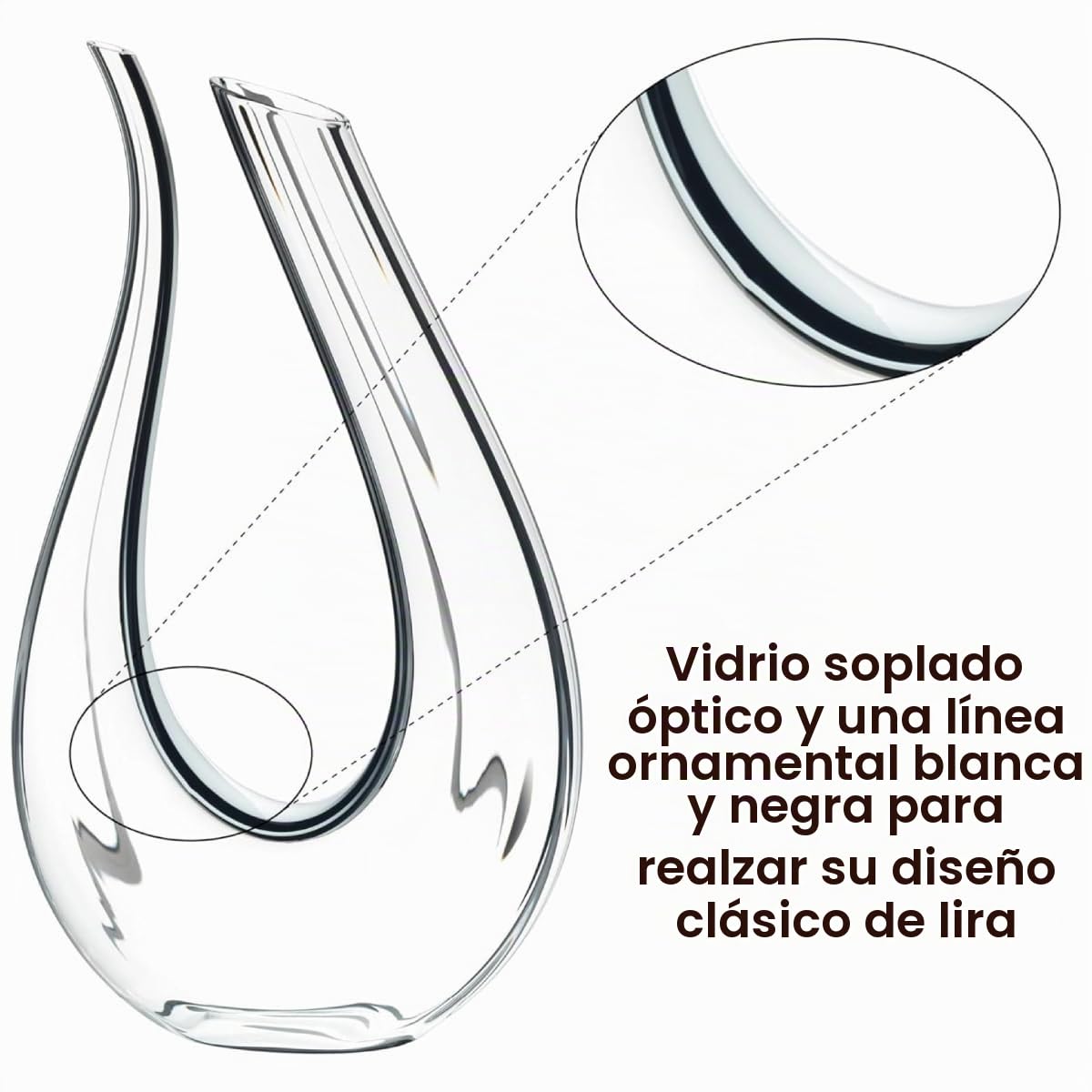 Riedel - Decantador Amadeo - Blanco y negro - Optic 1756