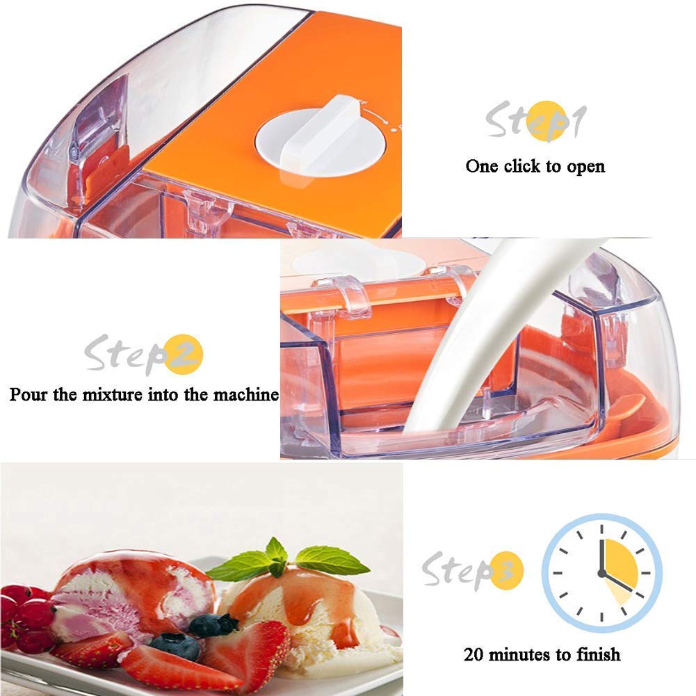 Amazon.co.jp: 冷凍庫内蔵の電動アイスクリームメーカー、ソフト