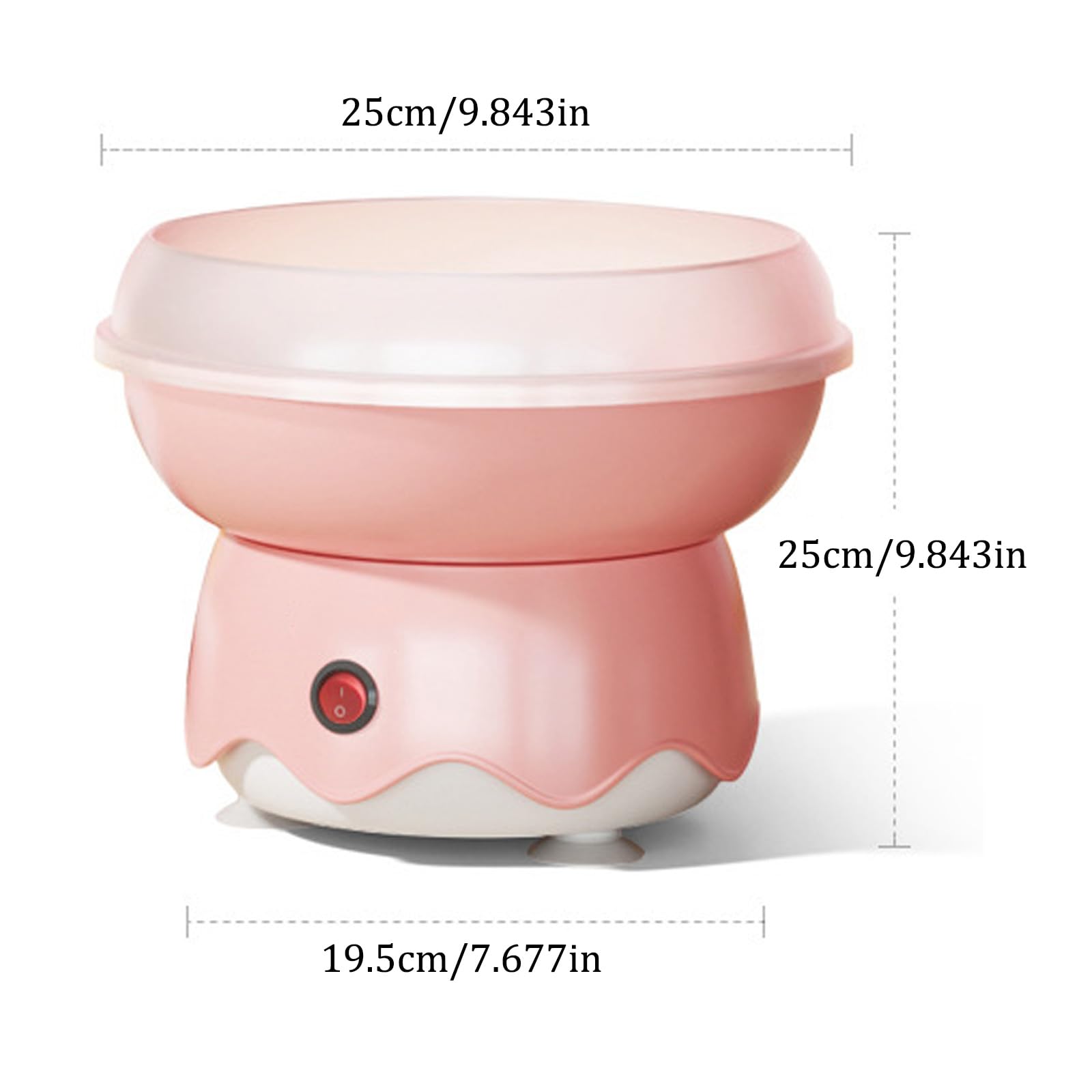 Cotton Candy Machine de DiseñO Retro,MáQuina de AlgodóN de AzúCar en Casa,Potente Potencia,Arranque con un Solo Clic,Adecuado para Fiestas Familiares(Color:Rosa)