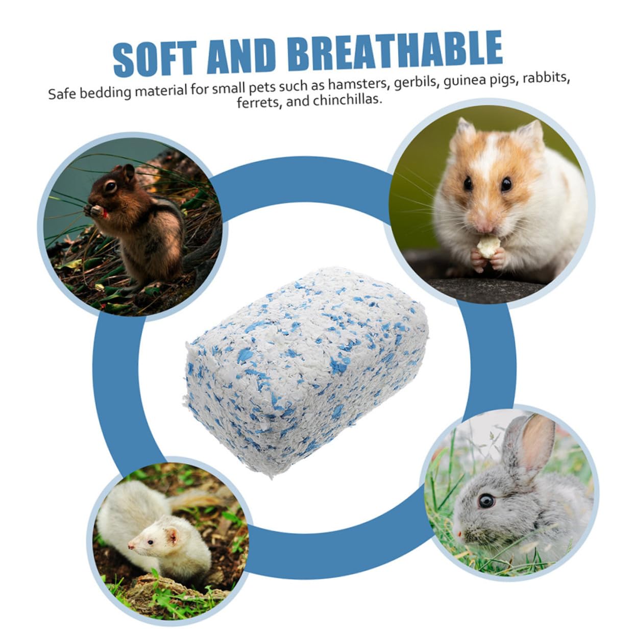 Lettiera per Piccoli Animali Confezione da 2 Imbottitura per Nido di Criceti per Porcellini Dindia E Ratti Morbida E Soffice in Carta
