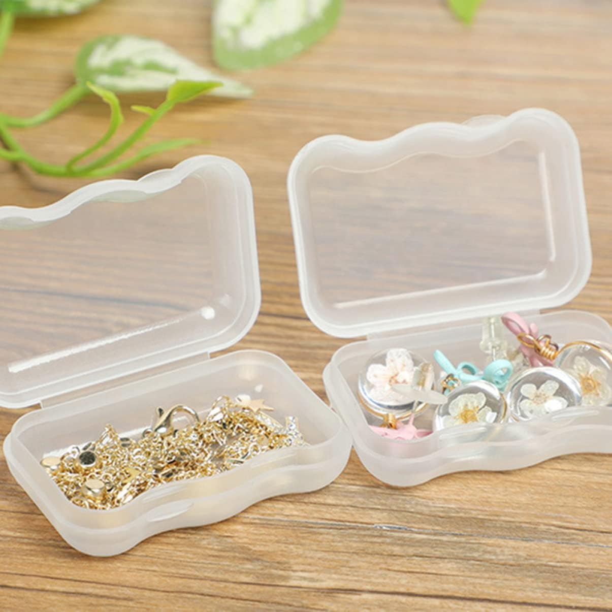 BESTYASH 60pcs Mini Jewelry Storage Box Elegant Plastic Jewelry Holders for Necklaces Bracelets Earrings Small Objects Simple Design for Organizing Accessories