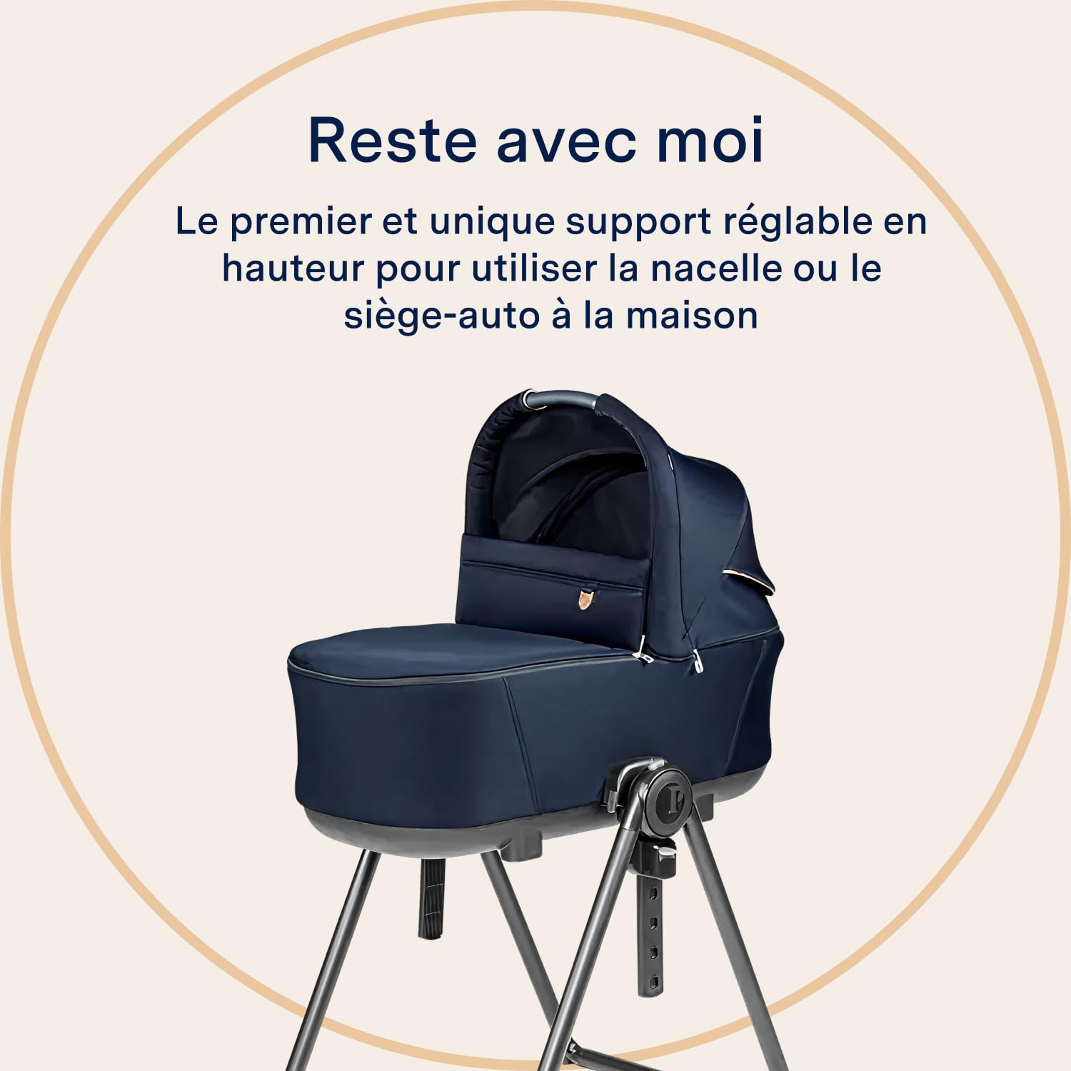 PEG Stand By Me - Support Réglable pour Nacelle et Siège-Auto - Compatible avec les Produits Peg Perego