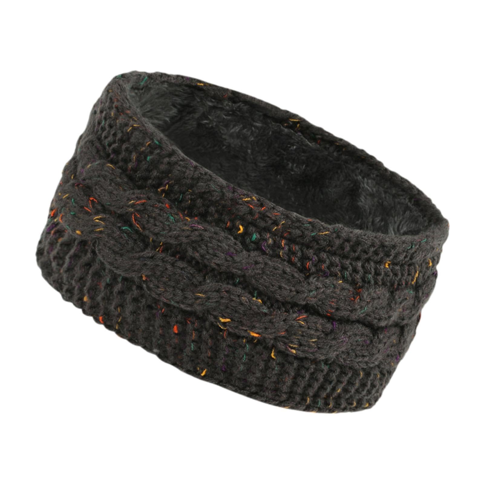 Knitted Headband for Women Ear Warmer Knit Headband for Girls Winter Running Dark Gray-image-28