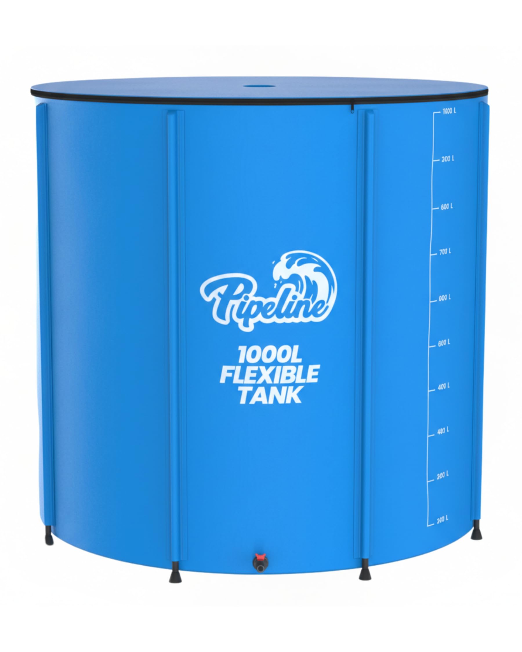 Pipeline 1000L Flexible Rain Barrel Tank – Large Water Butt 1000L Collapsible Rainwater Tank for Garden Water Storage, Rain Barrel Water Collector & Rainwater Collection System