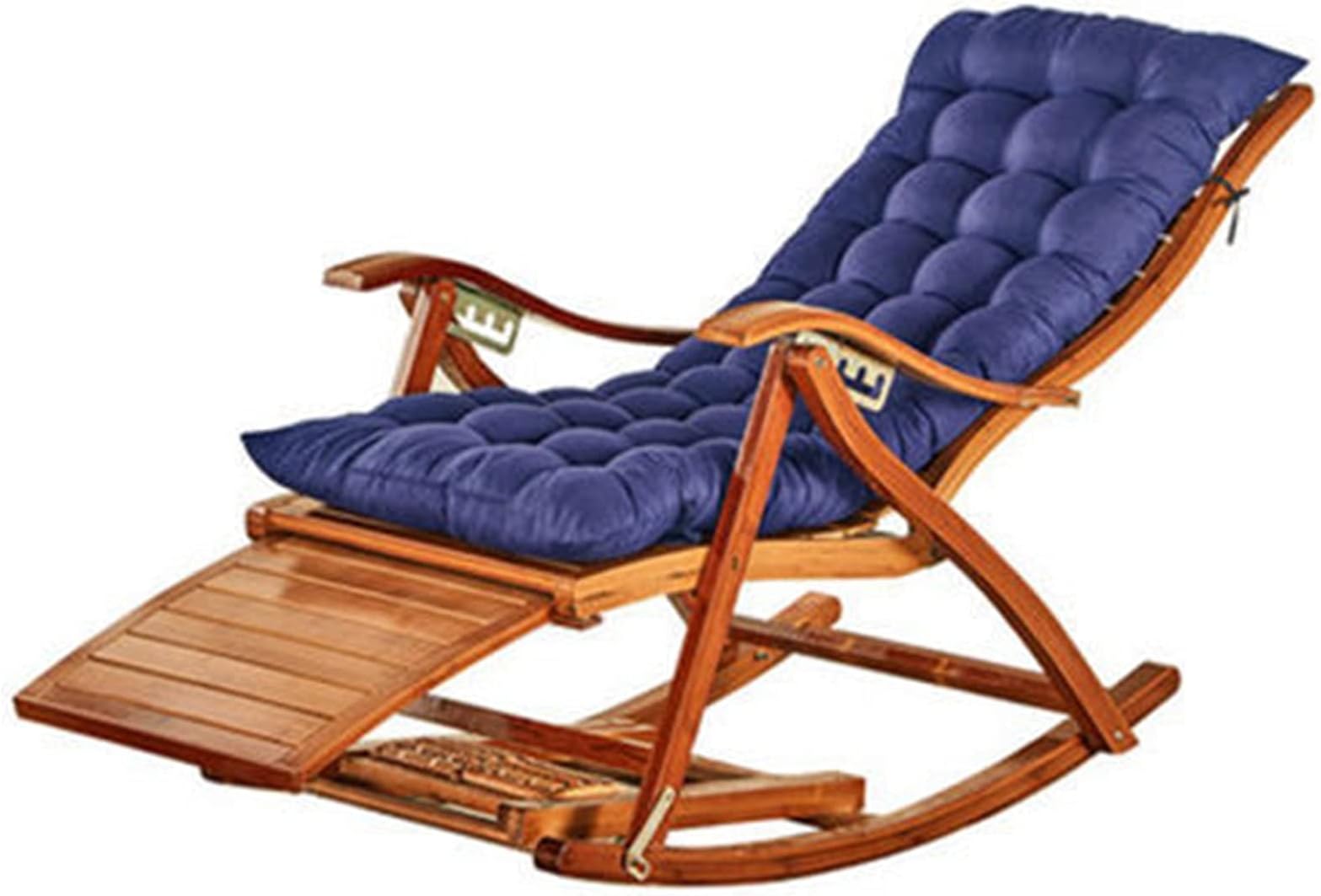 LXRZLS Bamboo Rocking Chair Home Balcony Rocking Chair Recliner Adult Lunch Break Siesta Lazy Casual Wood Old Man Happy Chair (Color : 02)