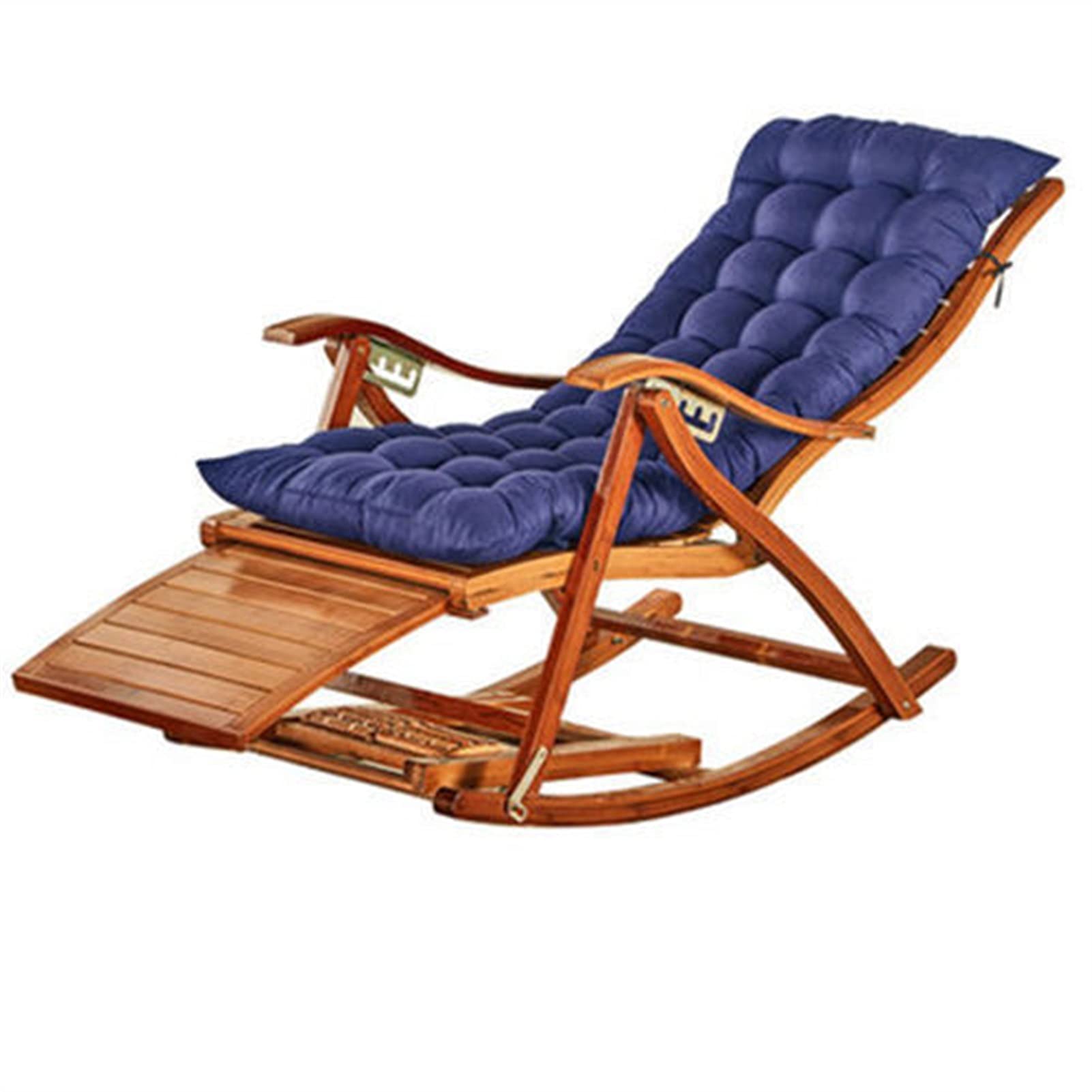 LXRZLS Bamboo Rocking Chair Home Balcony Rocking Chair Recliner Adult Lunch Break Siesta Lazy Casual Wood Old Man Happy Chair (Color : 02)