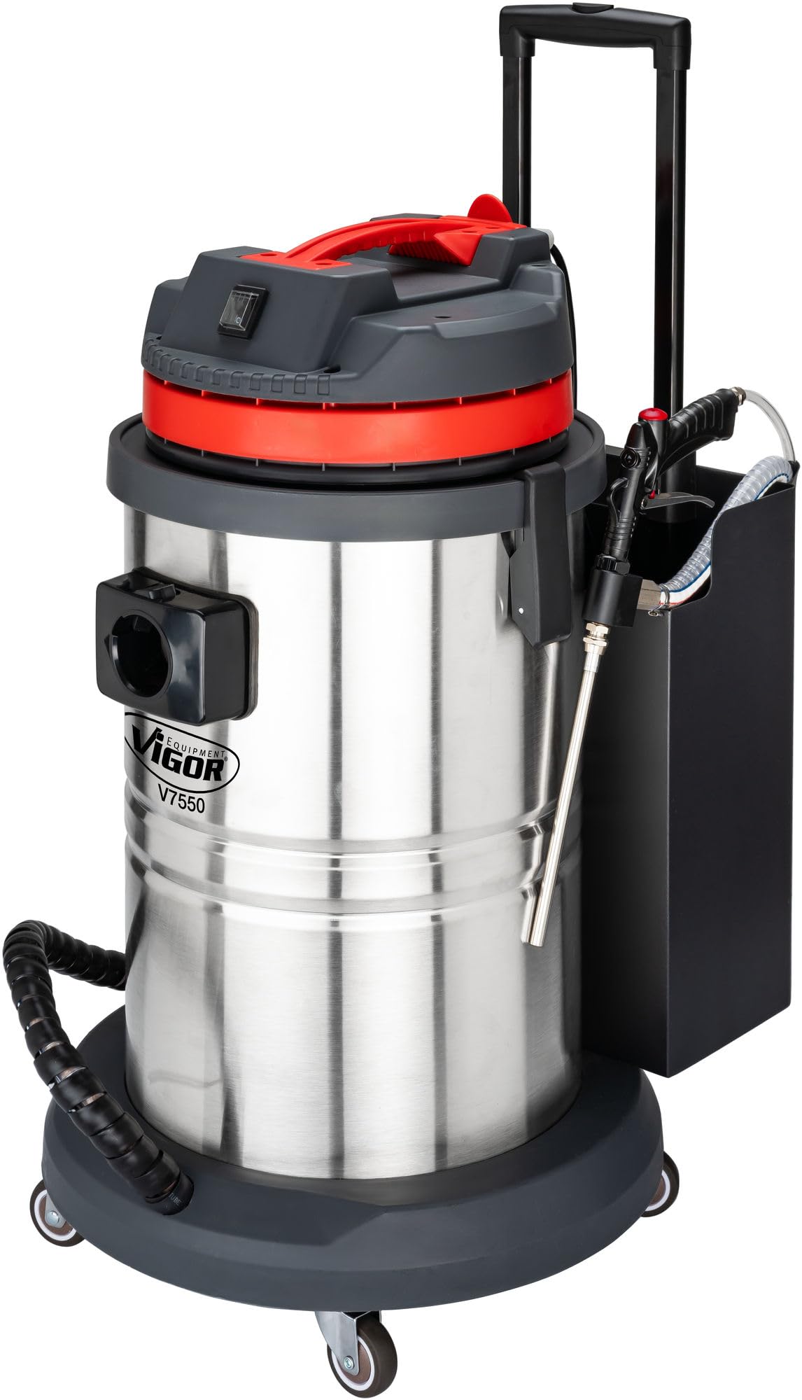 VIGOR Urządzenie do Piaskowania V7550, z 5 Kg Materiału do Piaskowania, Moc Ssania 1600 W, do Kanałów Wlotowych, Egr, Komory Spalania, Pojemnik 30 Kg, 220 V, Pistolet Ssący i do Piaskowania