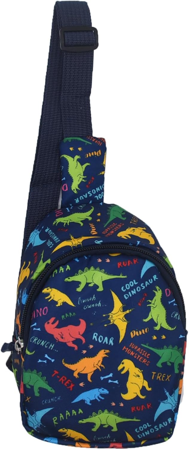 Kids Cute Dinosaur Crossbody Sling Bag Shoulder Purse Chest Daypack for Girls Boys