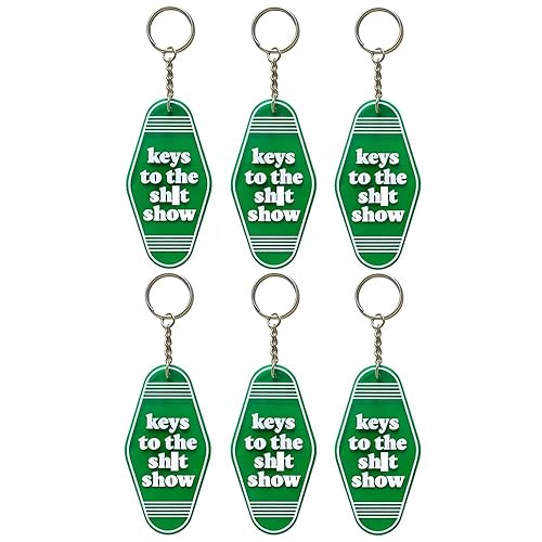 6pcs Funny Keychains for Men Bulk, Coworker Keychain Funny 6