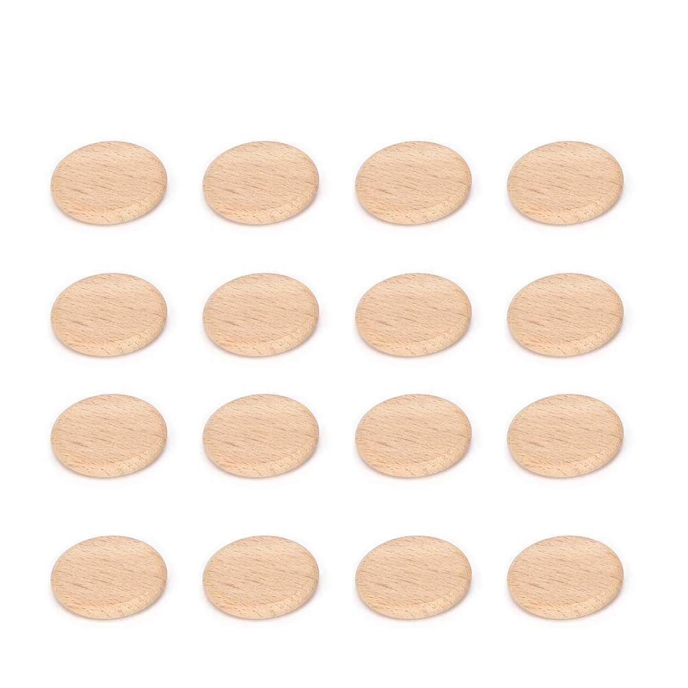 50Pcs 3.8cm Blank Wood Discs, Round Unfinished Wood Blank Slices Beech Chips for Decorations, Crafts, Tags, Ornaments, Scrapbook(3.8cm)