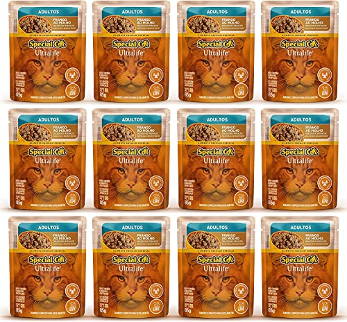 Ração Úmida Special Cat Ultralife para Gatos Adultos Sabor Frango ao Molho 85g - Pack com 12 unidade