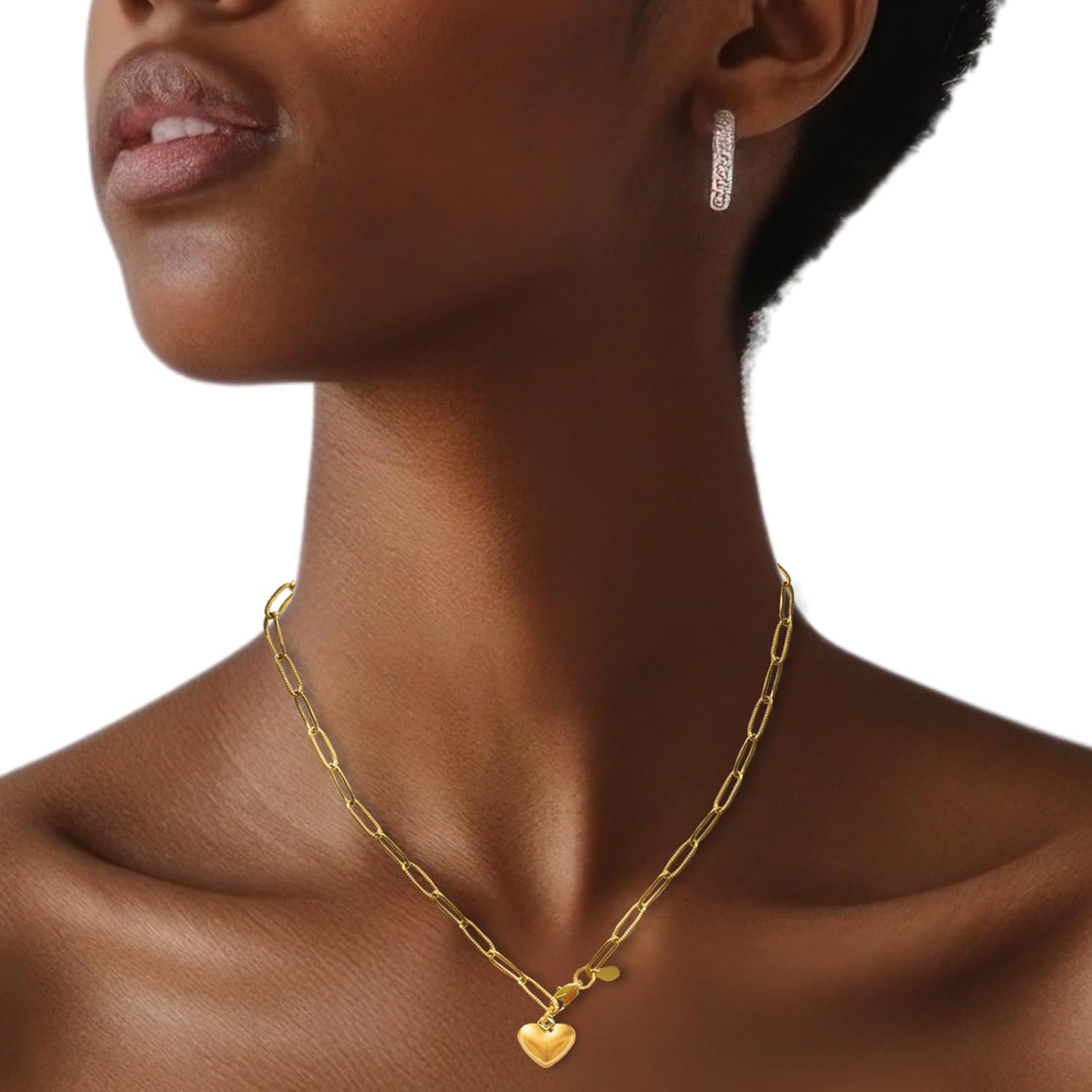 18K Gold chain Plated Heart Necklace necklace for women Trendy Jewelry Gifts - Image 2