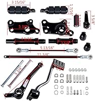 Vista 2 de AMOPA CORP Forward Controls - Kit de montaje de clavijas de pie compatible con Harley Sportster XL883 XL1200 1991-2003 (negro)