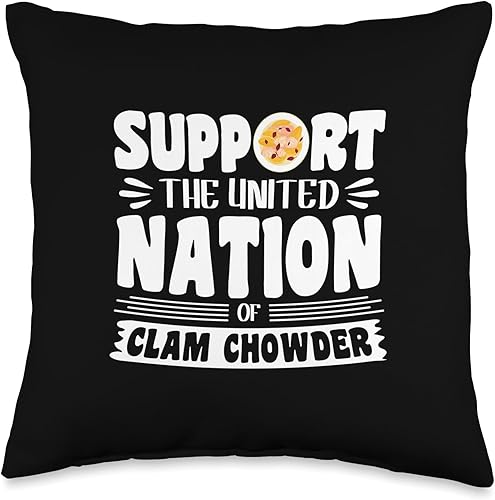 Miniatura 4 de Support The United Nation of Clam Chowder Throw Pillow, 18x18, Multicolor