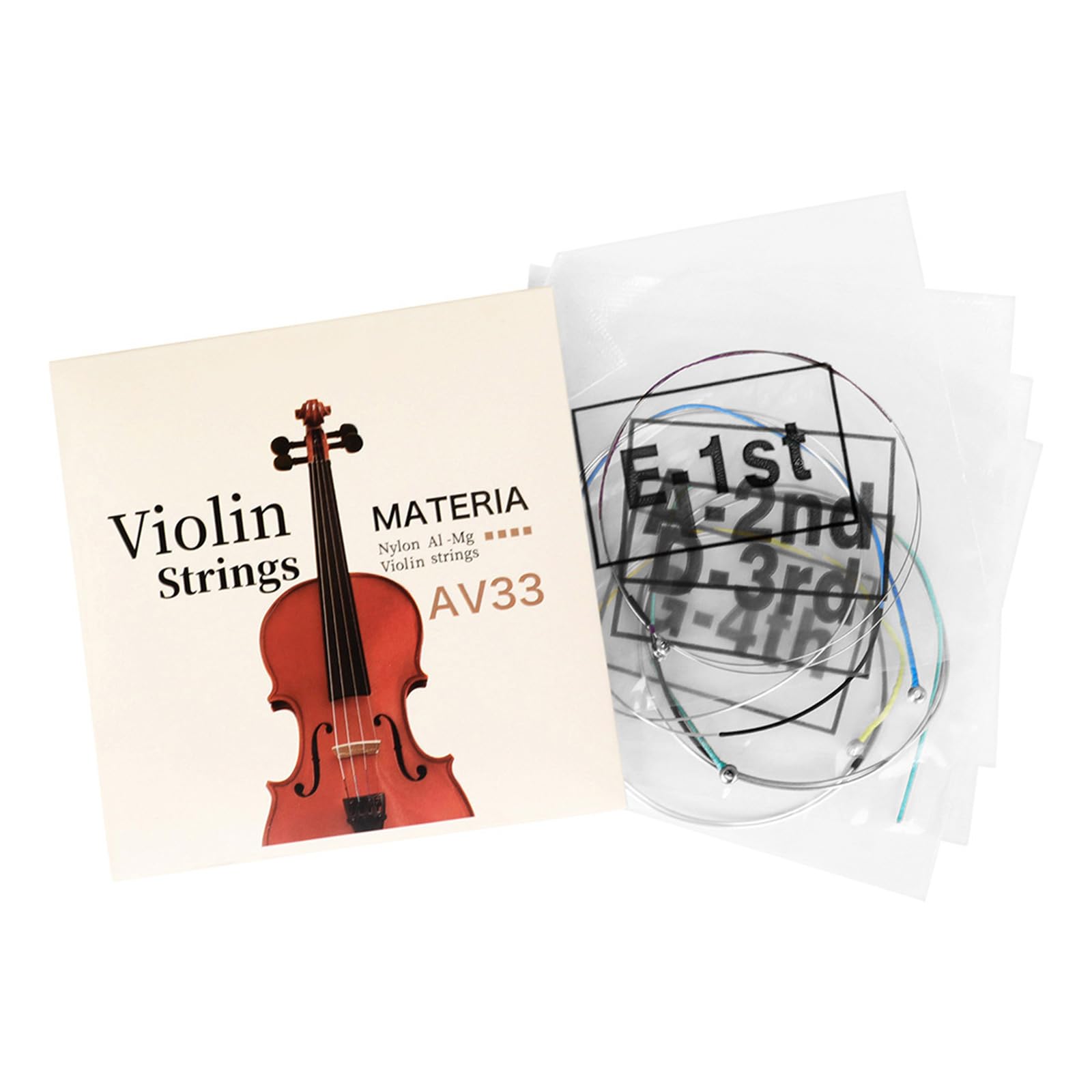 AV33 Corde Violino Set Completo EADG String Nylon Violino Violino Violino Stringa Per La Parte Dello Strumento Violino