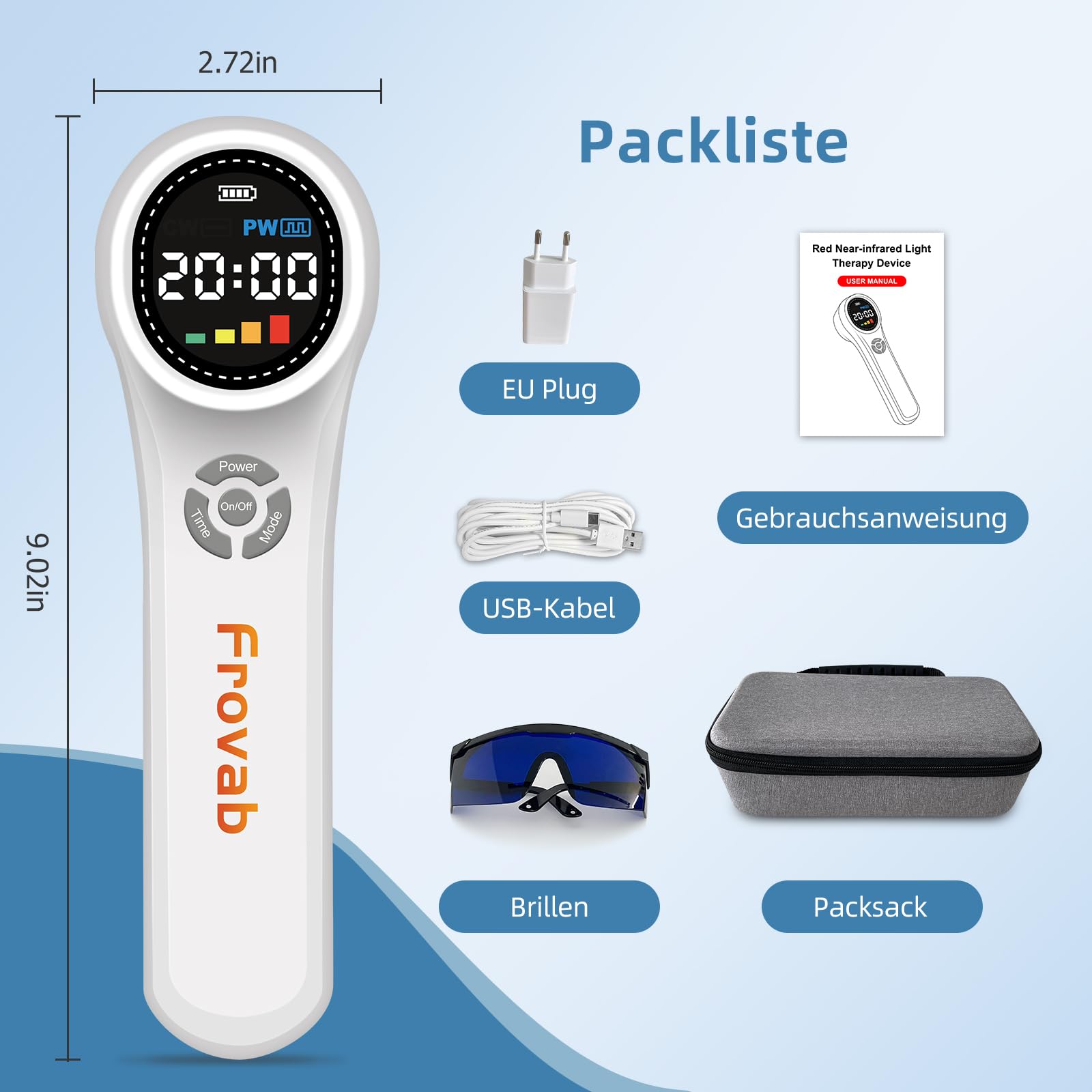 Rotlicht Therapiegerät Infrarotlicht Gerät Handgerät Kaltes Rotlichtlampe therapie Zur Schmerzlinderung zu Hause Rotlichttherapie 4x980nm+4x810nm+16x660nm für Muskeln,Schulter,Rücken,Knie