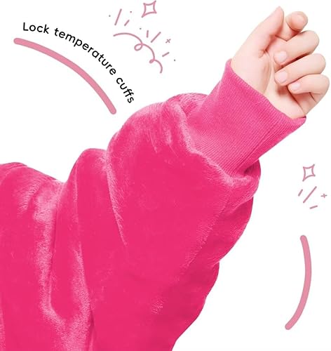 Miniatura 4 de yescool Manta con capucha que brilla en la oscuridad para niños pequeños de 2 a 6 años, sudadera de manta de gran tamaño con sherpa para regalos de