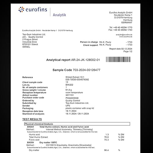 Miniatura 6 de Gomitas Shilajit del Himalaya de 800 mg  Magnesio, Ashwagandha, zinc, ácido fúlvico y más de 85 minerales traza, probados en laboratorio, puro, sin