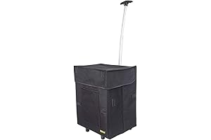 hulken bag: dbest products Bigger Smart Cart, Black Collapsible Rolling Utility Cart...