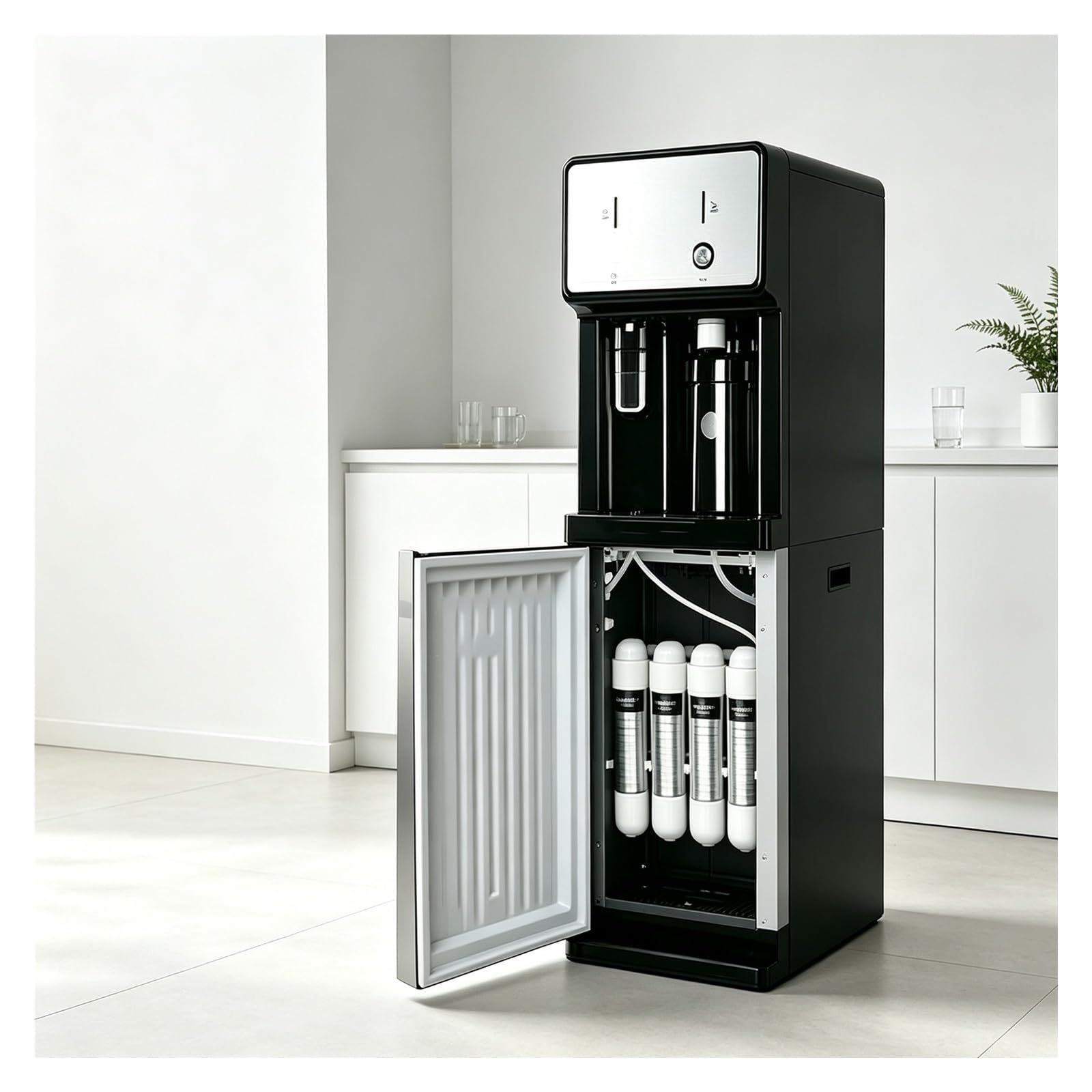 Enfriador De Agua FiltracióN De 4 Etapas,Maquina Agua Osmosis Inversa,3 Modos De Temperatura del Agua,Dispensador Aguas FríA Filtrada para Hogar Y Cocina