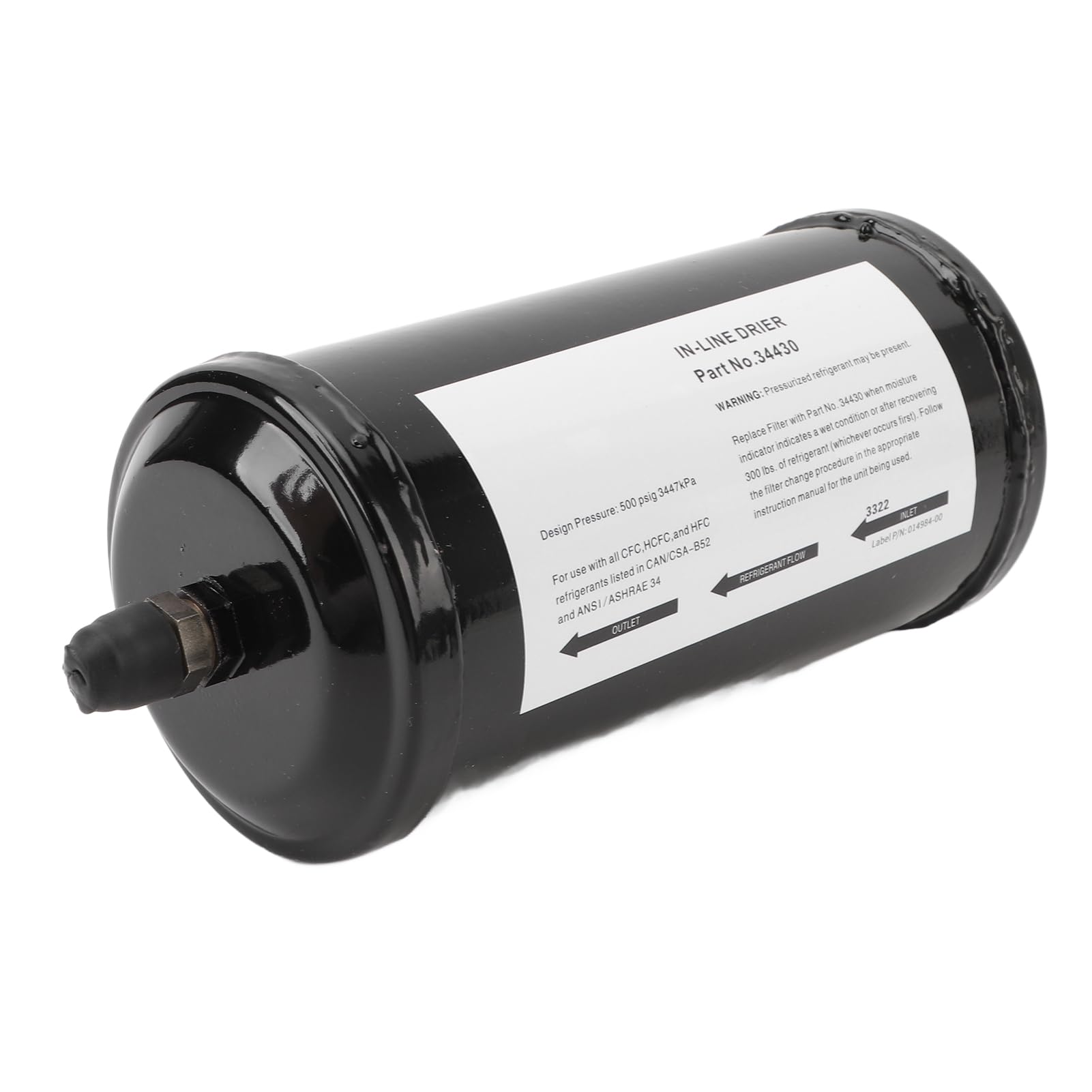 Filtro de reciclaje AC Drier 34430 Reemplazo del filtro de refrigerante rápido para 17700A 34450 34700 AC375 AC375A AC375C 34134Z, N.º 711