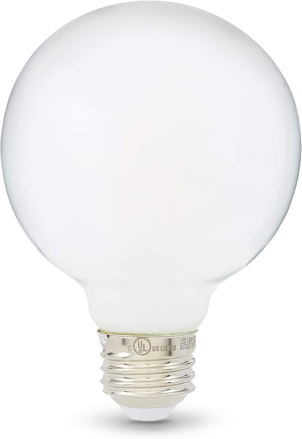 Amazon Basics 60W Equivalent, Frosted, Soft White, Dimmable, G25 LED Light Bulb | 3-Pack