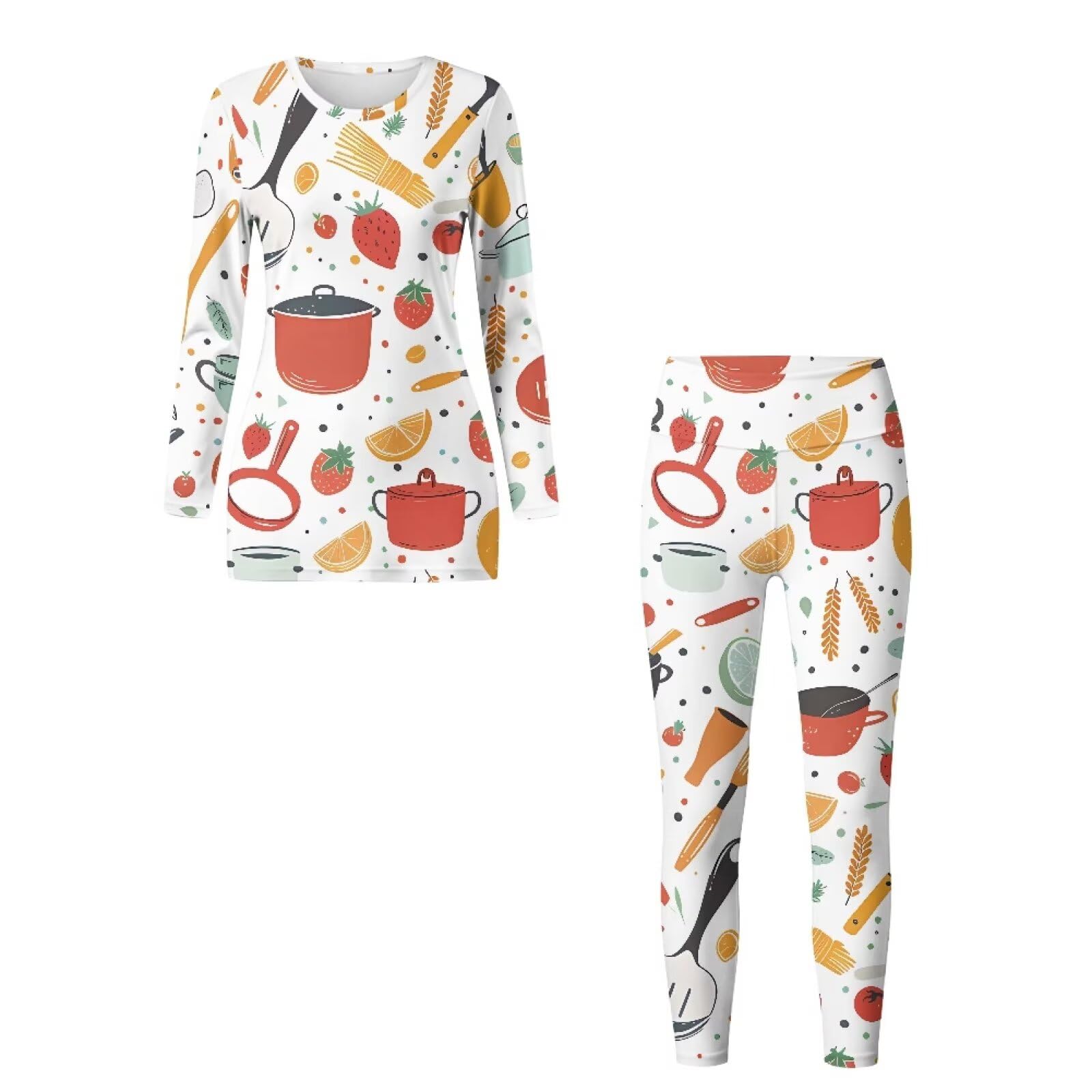 Conjuntos de yoga para mujer, conjunto de 2 piezas de manga larga, cuello redondo, levantamiento de glúteos, conjunto de entrenamiento
