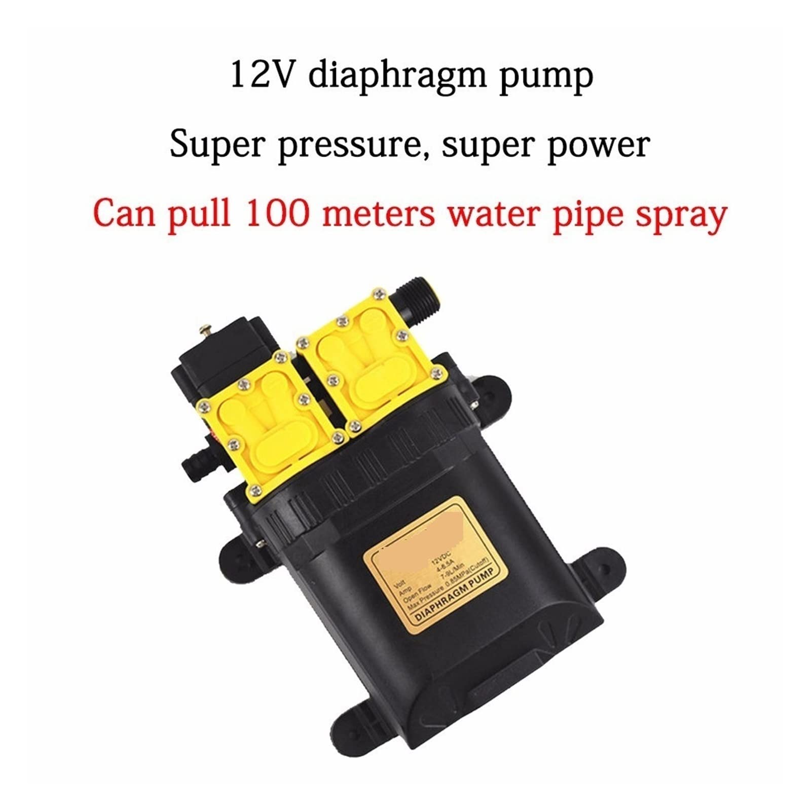 Dc 12v 125psi 9l/min rolnicza elektryczna pompa wodna podwójna pompa zasilająca mikro wysokociśnieniowy membranowy zraszacz wody myjnia samochodowa(12V intelligent)