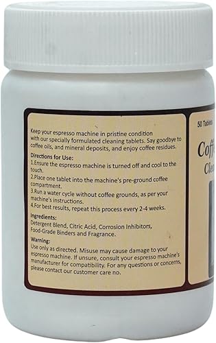 Miniatura 2 de Tabletas limpiadoras y descalcificadoras para máquinas de café, 50 unidades, compatibles con todas las marcas, incluyendo Miele, Cusinart,