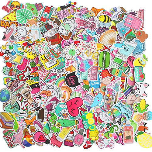 200 Pcs Cute Stickers,Water Bottle Laptop Yeti Decal Sticker Pack for Teens,Girls,Women Vinyl Stickers Waterproof (Cute Style)