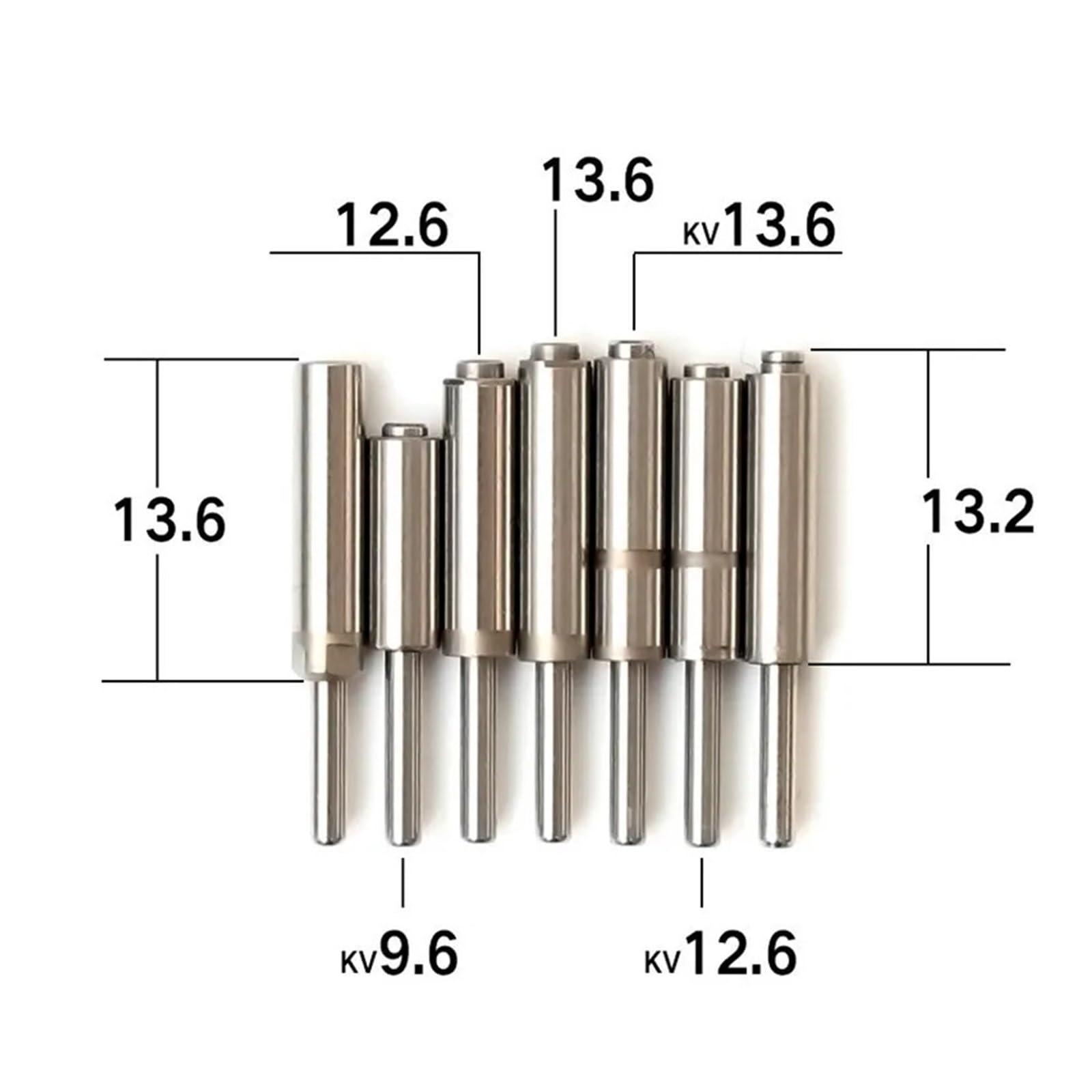 Zestaw 10 sztuk dentystycznych akcesoriów do naprawy ręcznych łożysk ruchu wrzeciona dociskowego 12,5 mm 12,7 mm 13,1 mm 13,5 mm (rozmiar: 12,5 mm)