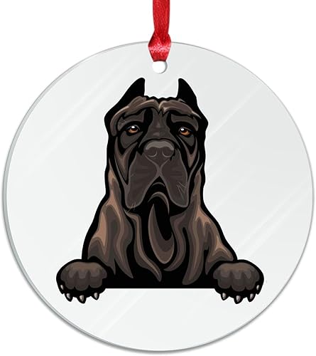 Miniatura 8 de Adorno de regalo para dueño de mascotas, adorno acrílico de Navidad de Presa Canario, adorno de Navidad para amante de perros, mamá, adornos de