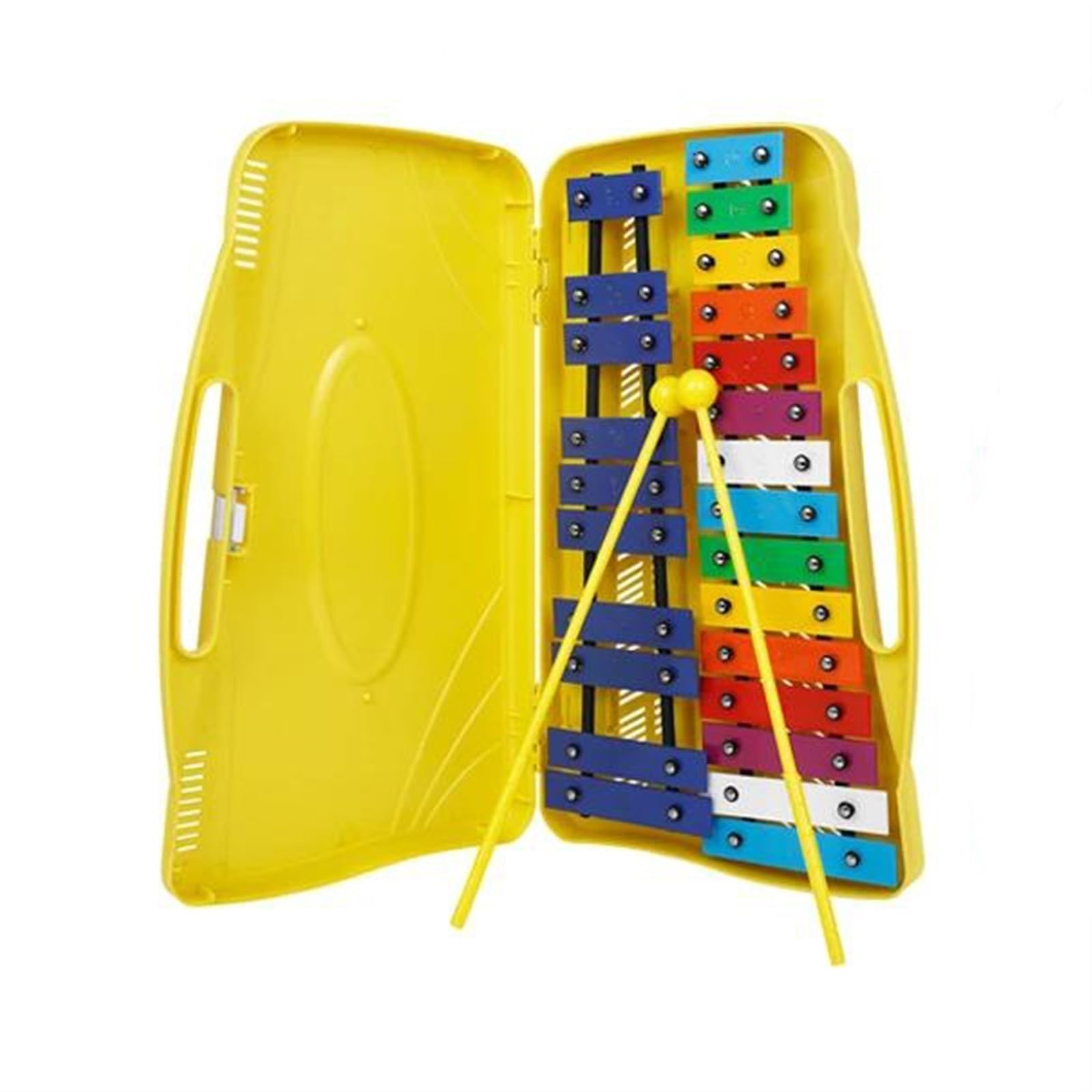 Ksylofon 25-tonowe Aluminiowe Instrumenty Perkusyjne Ksylofon Ręcznie Pukane Fortepiany Materiał Ekologiczny Dla Początkujących Instrumenty Muzyczne(Yellow)