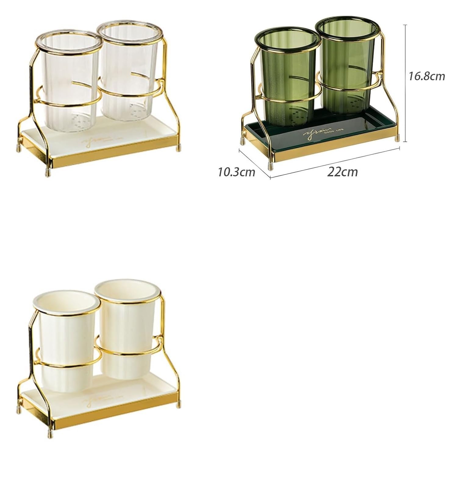 Küchenutensilienhalter, Utensilien-Organizer, 2-teiliger Geschirr-Caddy mit Metallgestell, Utensilienhalter, Besteck-Caddy, Besteck-Aufbewahrungs-Organizer, Utensilien-Aufbewahrungshalter(White)