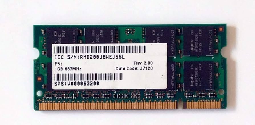 (未使用･未開封品)　ノートＰＣ用メモリ　１ＧＢ　Ｈｙｎｉｘ　2Rx16 PC2-5300S-555-12　 (HYMP112S64CP6-Y5 AB-C) ＵＳＥＤ 7z28pnb Hynix 1GB HYMP112S64CP6-Y5 AB PC2-5300S-555-12 at Amazon.com