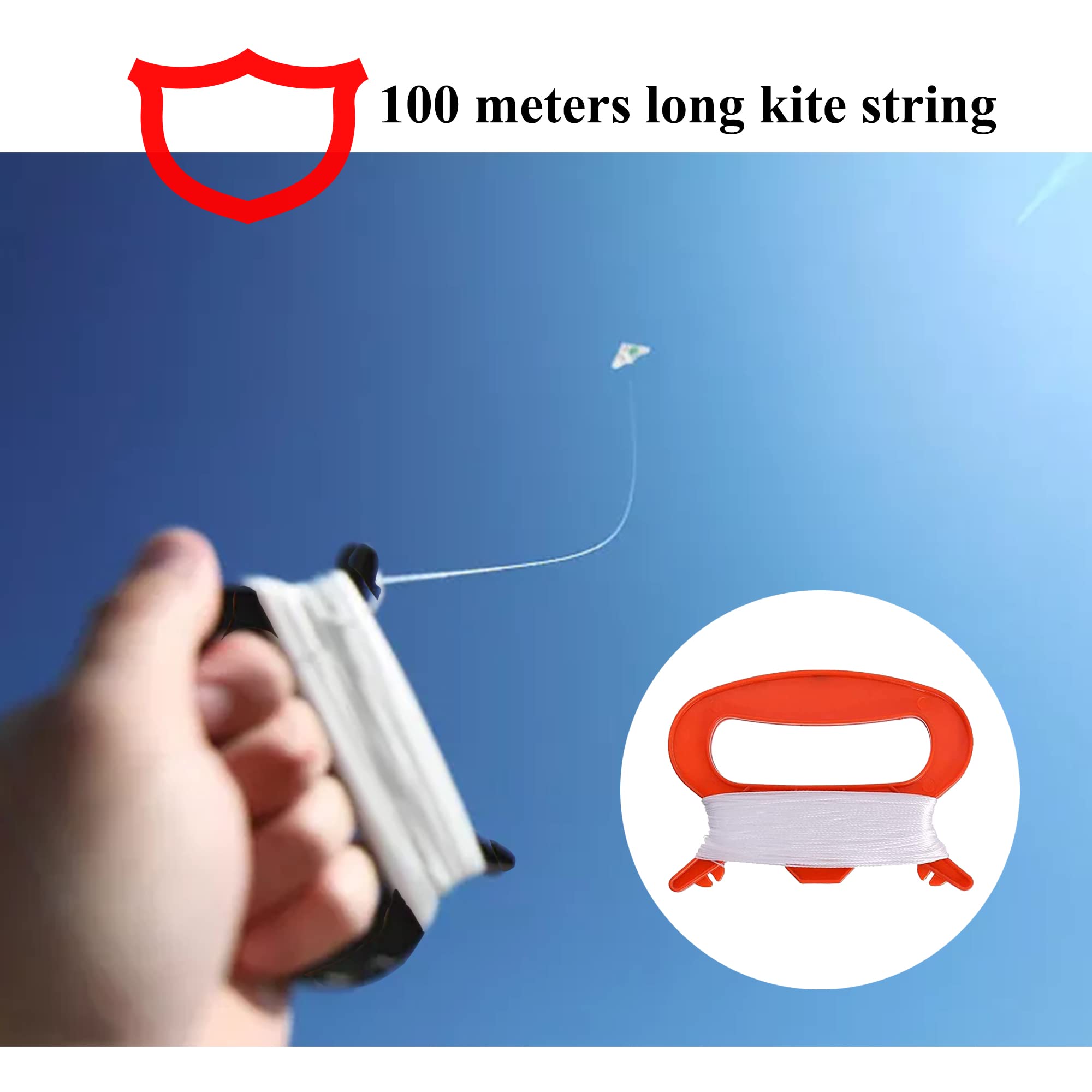 Enrouleur De Ligne Pour Cerf-volant - 2 Bobines De 12 Cm Avec Poignée + 100 M De Ligne - Enfant Et Adulte