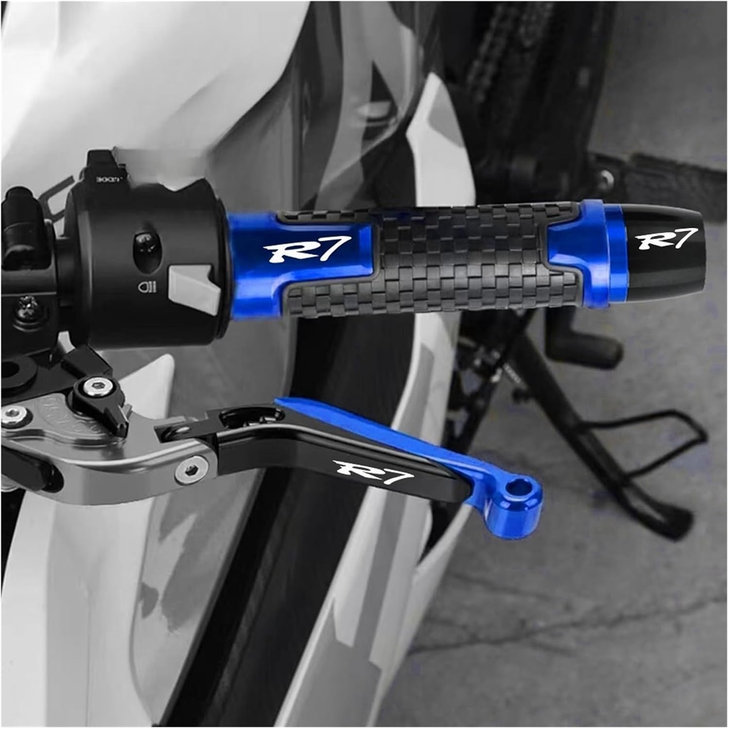 Universal for Yam&aha YZFR7 YZF-R7 YZF R7 2021 2022 2023 2024 Motorcycle Handlebar Grips Bar Ends Cap Counterweight Plugs Slide Handles Bar