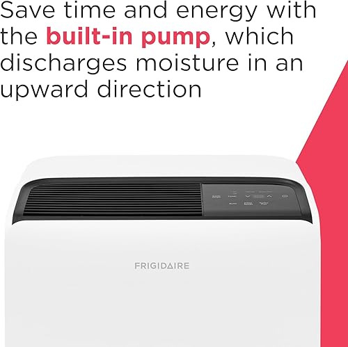 Miniatura 8 de Frigidaire Deshumidificador portátil de 60 pintas con bomba integrada para habitaciones grandes y sótanos, control de humedad personalizado, apagado