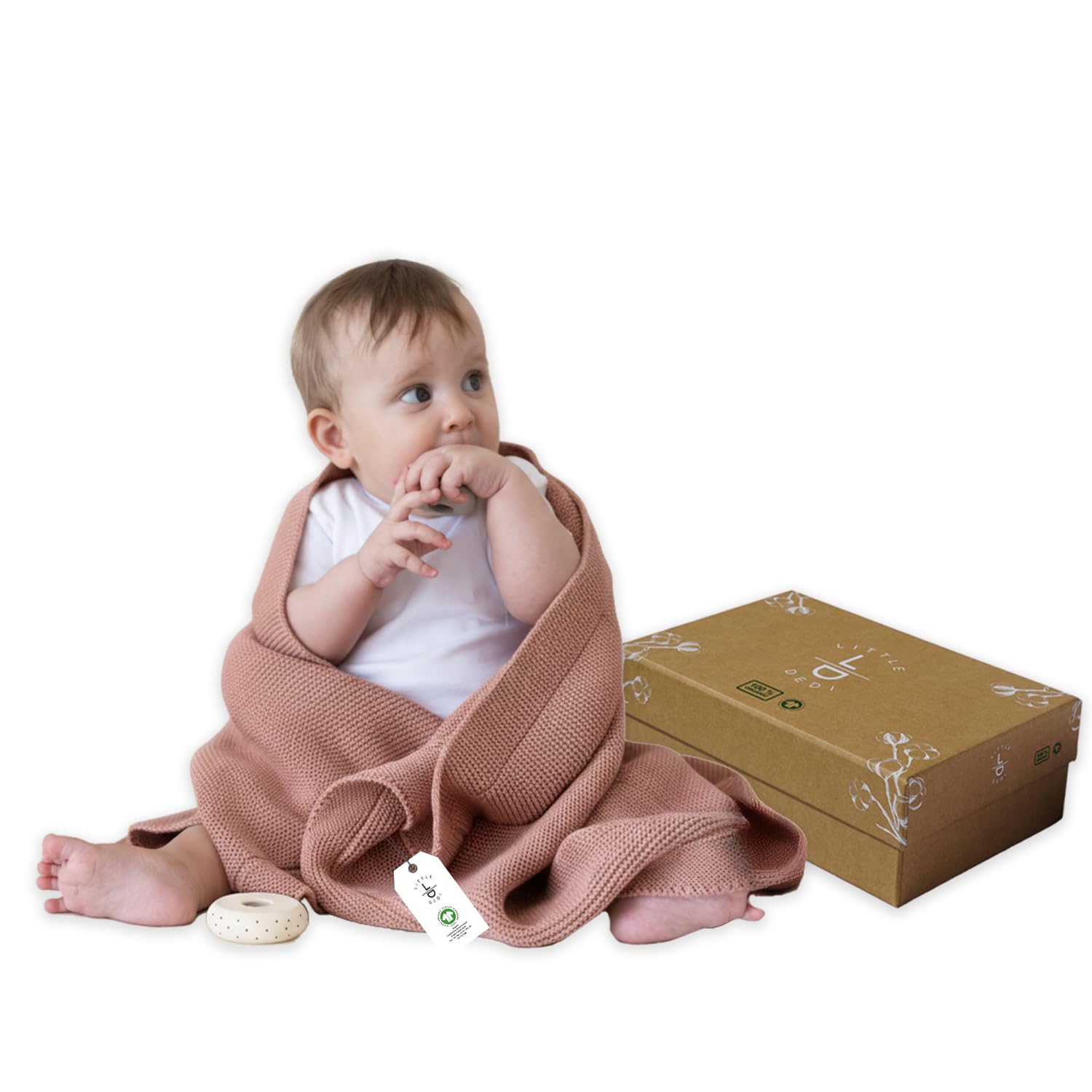 Little Dedi Organic Cotton Knitted Baby Blanket