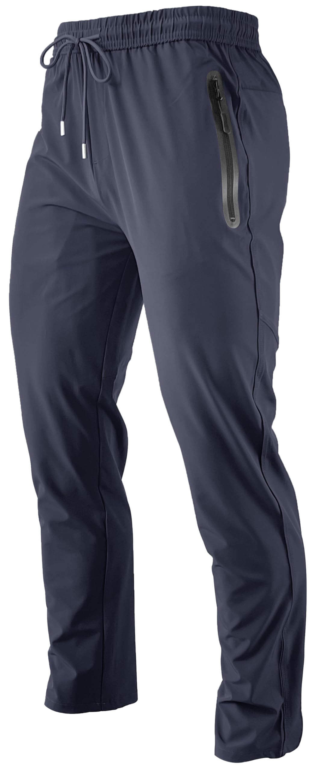 Men's Lightweight Quick Dry Hiking Running Pants Outdoor Sports Breathable Zipper Pockets Athletic Work Pants