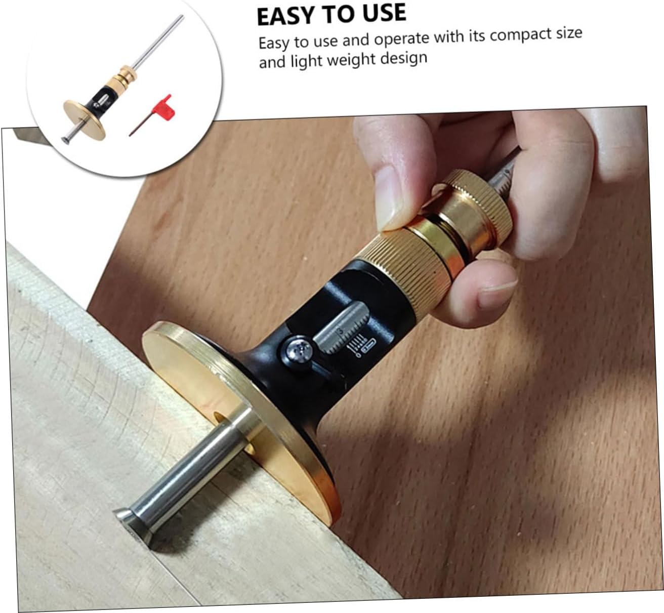 OUNONA European-style Fine-tuning Carpenter Scriber Gauge with Carbide Blade Woodworking Marking Tool for Precise Parallel Line Drawing and Layout Measurement