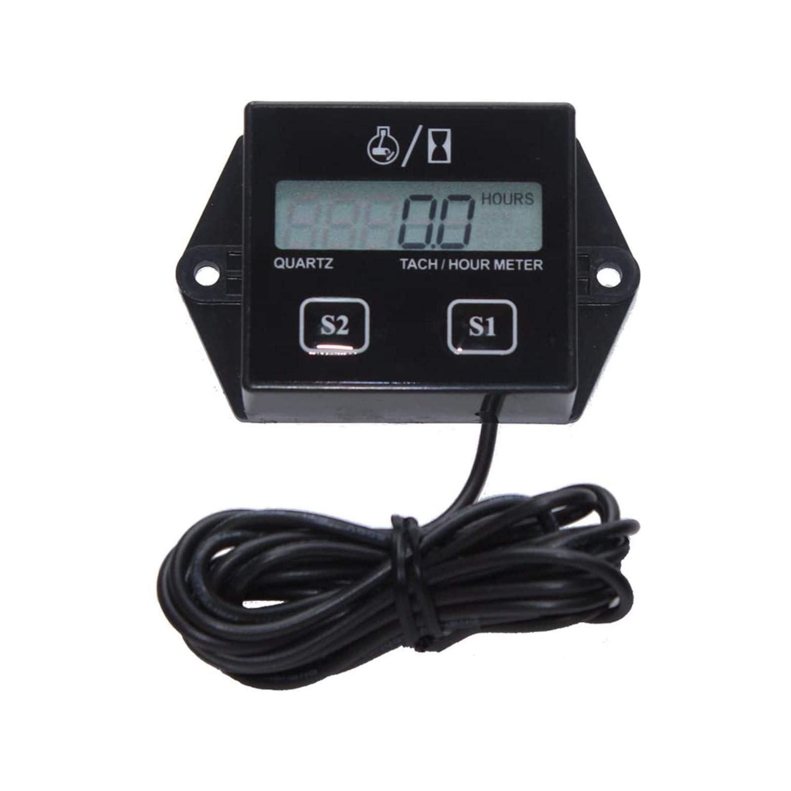 Buy Digital Tach/Hour Meter with Wire, Digital Motorcycle LCD Racing