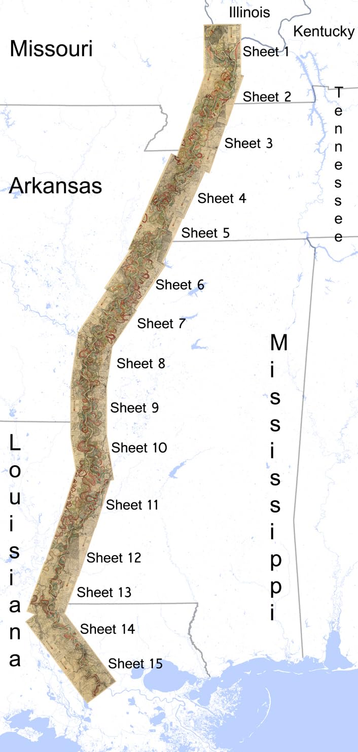 Sheet 6-1944 Mississippi River Map - River House Decor Wall Art Gifts - Harold Fisk Ancient River Meander Alluvial Valley Poster Mississipi Mississ Missipi 11x16 inches - Image 4