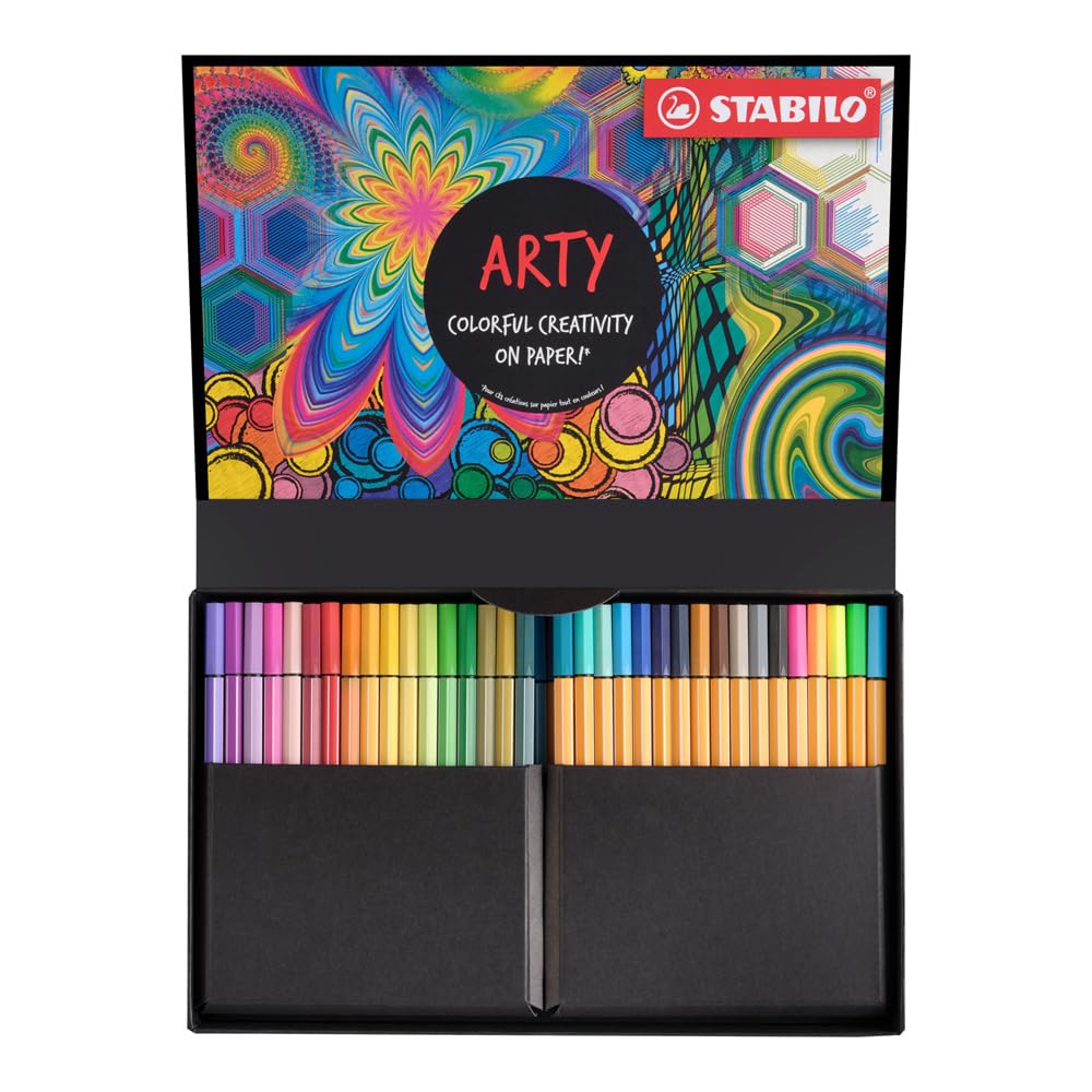 Fineliner stabilo point 88 und stift 68 arty creative | box a 68 stück