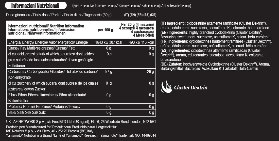 Yamamoto Nutrition Glycobol Cluster Dextrin Integratore Sportivi 500g