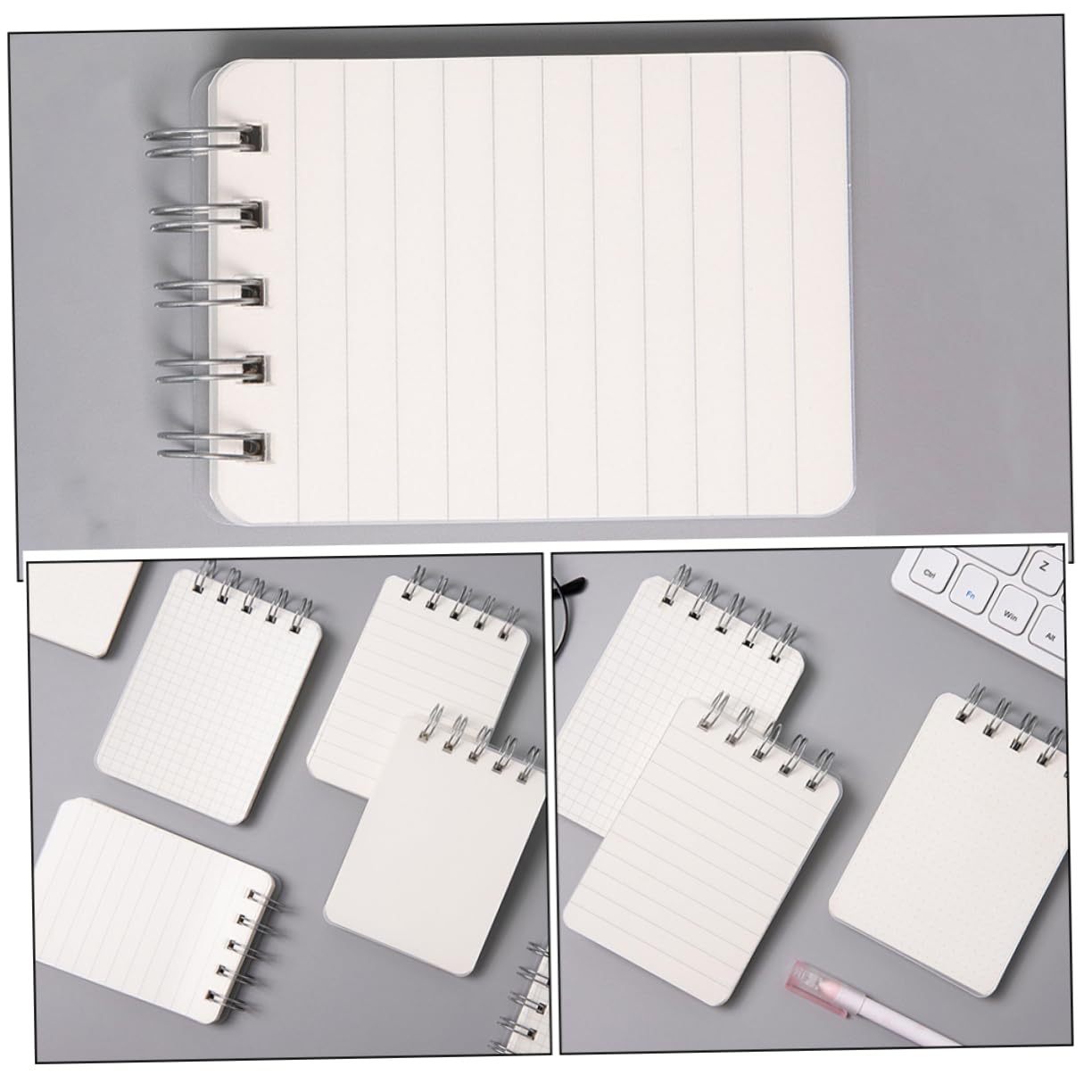 Artibetter 5 Ensembles Mini Ordinateur Portable Portable École Gouverné Cahiers Mignons Plaine Joli Cahier Cahiers À Spirale Cahiers Et Journaux Mini Cahier Doublé Blanche Le Fer 4 Pièces * 5