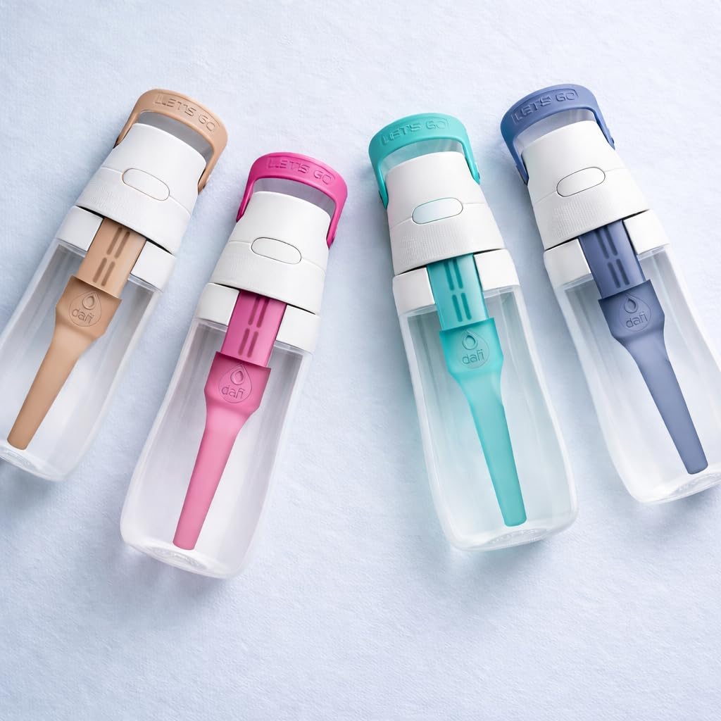 Dafi Filtered Water Bottle with Straw 17 oz - Sports Water Bottle Reusable with Carbon Filter for Gym, Travel, Daily Use - Leakproof, BPA-Free with Hypoallergenic Mouthpiece & Carrying Handle - Grey - Image 10